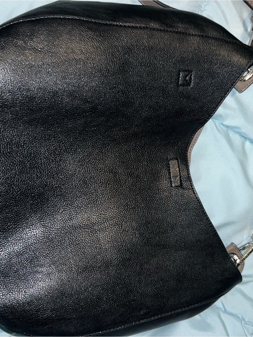 Black Leather Men's Shoulder Bag